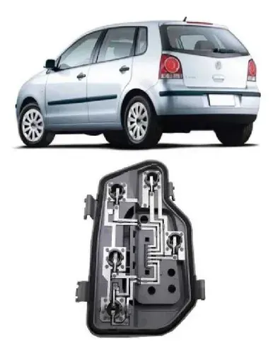 Circuito Soquete Lanterna Direito Vw Polo Hatch 2002 A 2006 Direito/passageiro Original