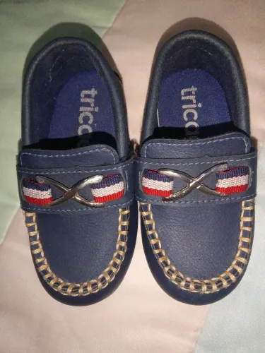 Sapatinhos Bebê Tricco Azul Marinho-Tamanho 20