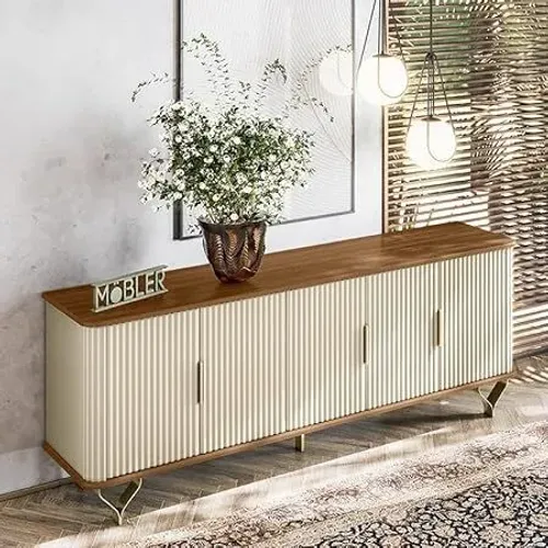 BUFFET ARCADE METALLIC RIPADO - 1.70 M - MOBLER stok