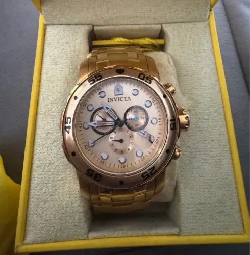 Relógio Invicta Masculino Dourado