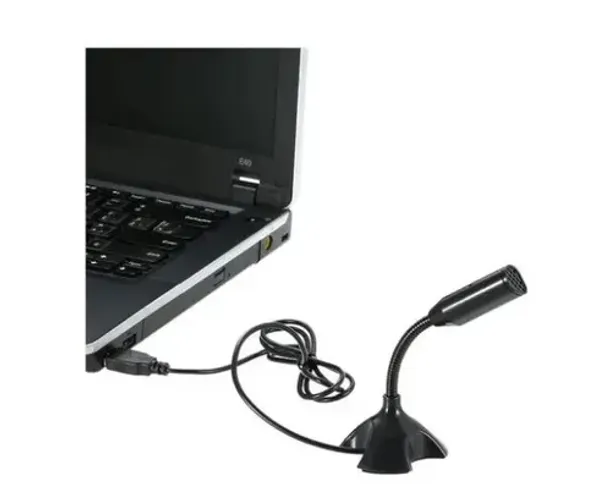 Microfone Usb para Computador Notebook com Suporte flexível