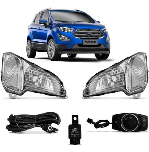 Kit Farol De Milha Ecosport 2018 2019 2020 Auxiliar Neblina
