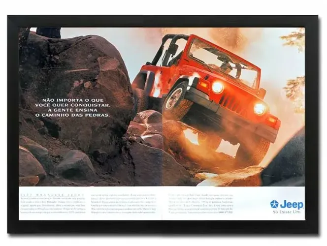 Jeep Wrangler - Quadro / pôster decorativo com propaganda ou matéria original de revista