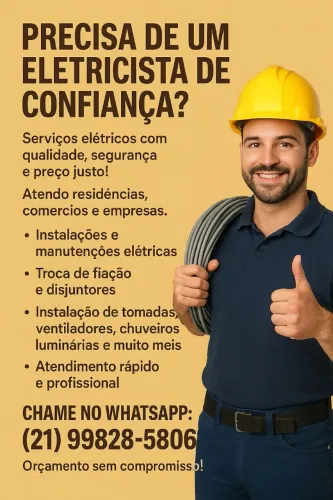 Faço serviço de eletricista 
