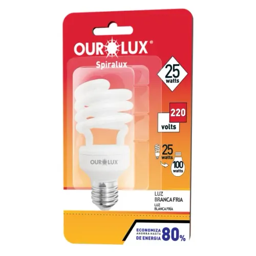 LAMPADA FLUORESCENTE ESPIRAL 25W X 220V 6400K KIAN
