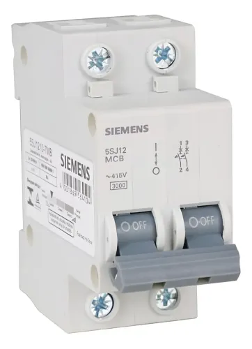 Disjuntor bipolar Siemens 63 amperes