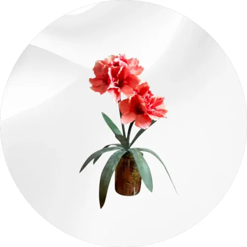Arranjo Com Flores Permanentes Amarilles em Uma Lindo Vaso Decorativo