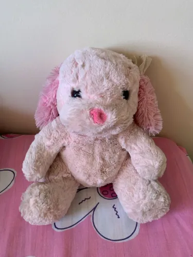 Pelúcia cachorrinho rosa