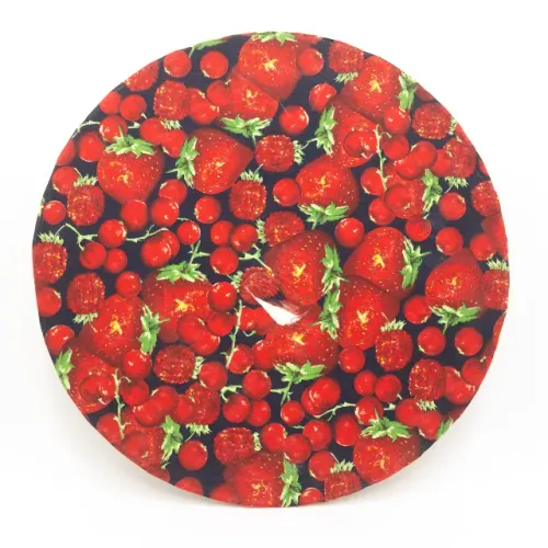 Prato giratório centro de mesa 39cm MDF morangos