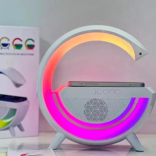 G Speaker Luminária Rgb/ Caixa De Som/ Carregador Por Indução