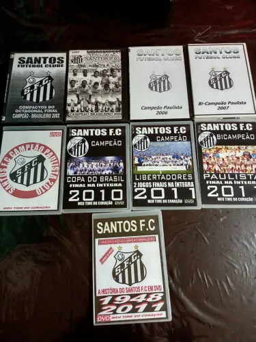 Dvds títulos e jogos do Santos 