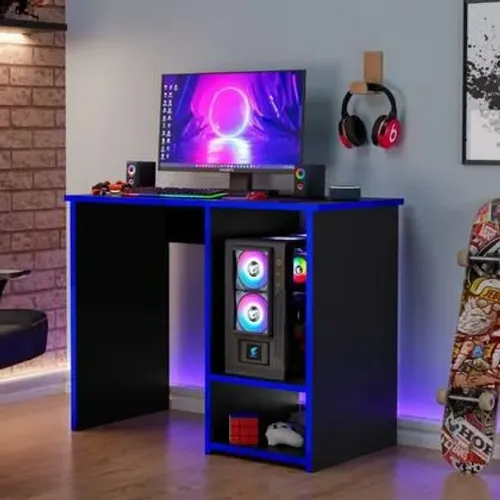 Mesa Gamer PX Preto.Azul J A Moveis sr