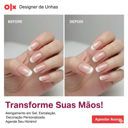 Nail Designer Especialista em Gel e Fibra -unhas perfeita e Duradouras 