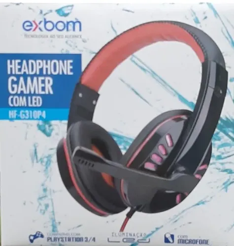 Fone Game c/ Microfone Omnidirecional ! Exbom Leds Oferta
