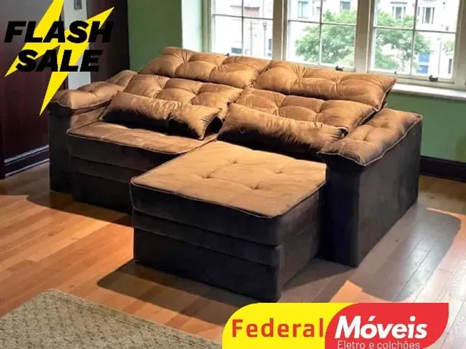 Sofá 2,00m Retrátil e Reclinável - Oferta Imperdível!