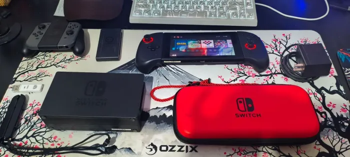 Nintendo switch desbloqueado + controle e cartão de memória extra com caixa original 