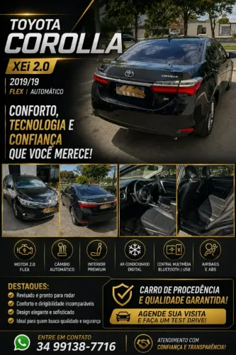 Toyota Corolla XEI 2.0 Flex 16V Aut. 2019