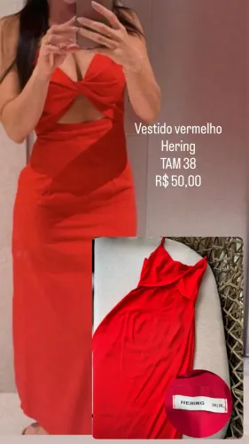 Vestido vermelho Hering 
