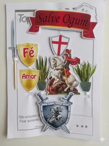 Topo de bolo São Jorge 