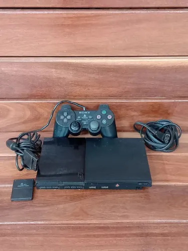 PS2 Slim Funcionando Tudo + Controle + Memory Card - Aceito OLX Pay