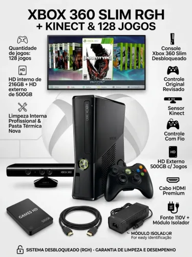 XBOX 360 COMPLETO (FAÇO ENVIO)