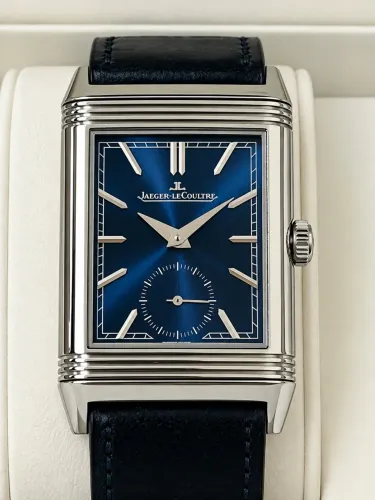 Relógio Jaeger-LeCoultre Reverso Duoface Azul Prata
