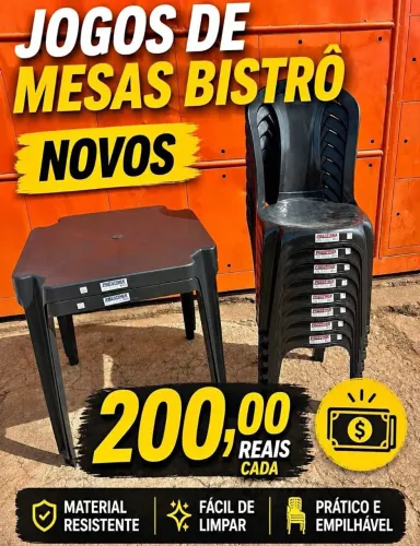 Promoção jogos de mesas novos bistrô