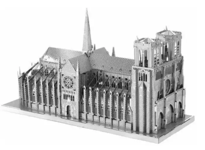 Quebra Cabeça Metal 3d Notre Dame Paris Catedral