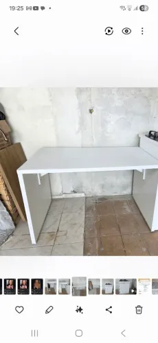Mesa em MDF branca 1,20 X 0,70