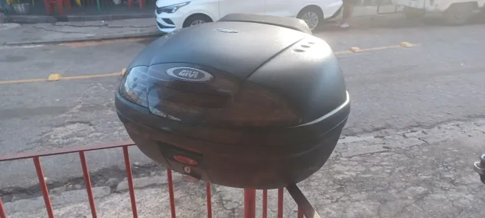 Baú Bauleto Givi E450 45L Fumê + Encosto + Forração + Base + 2 Chaves