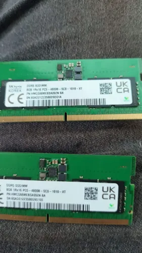 Memória ddr5 8gb  são 2 unidades 