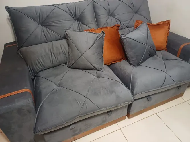 Sofá Retrátil e Reclinável Gran Bello 2.30 D33 Molas ensacada - Novo consultar cores