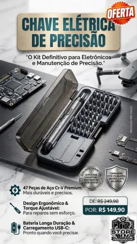 Chave fenda Eletrica de precisão profissional