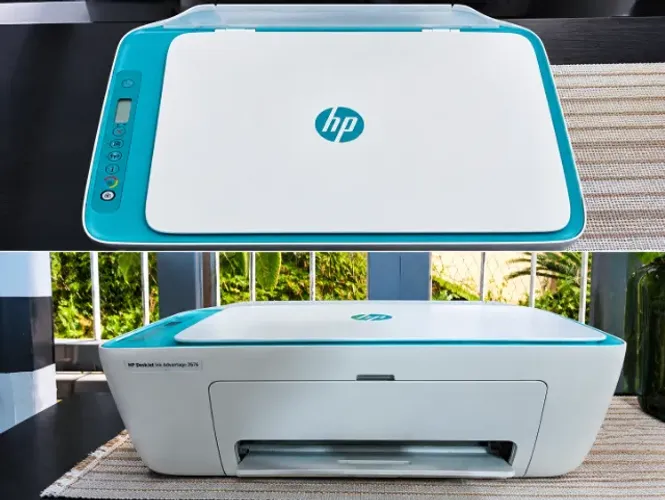 Impressora HP DeskJet Ink Advantage 2676 - Branca e Azul | Usada