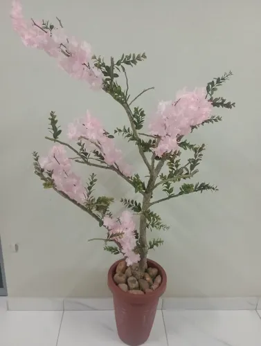 Arranjo artificial cerejeira com vaso