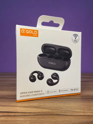 Fone de ouvido Bluetooth Open-Ear ?'Gold Pro FN-BT33 an3