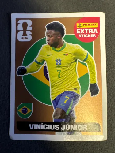 Figurinha Vinícius Júnior Legend Bronze - Extra Sticker Copa 2026