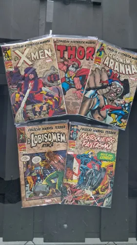 Lote 5 HQs Marvel - Coleção Histórica E Marvel Terror (Panini)