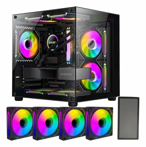 Gabinete Gamer Aquario com 04 Fans RGB