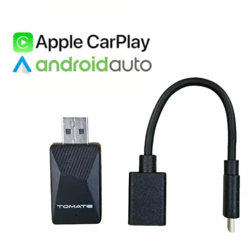 Dongle USB CarPlay e Android Auto Tomate MT-188 para Conexão Sem Fios