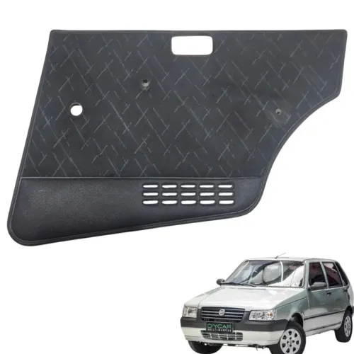 Forro De Porta Traseira Direita Fiat Uno Mille 4p V19 Et 5358 Preto