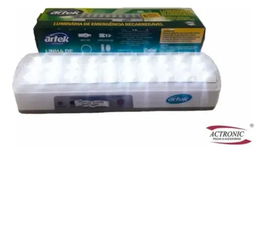 Luminaria Emergencia Recarregavel Led Bivolt - Artek 30 Leds