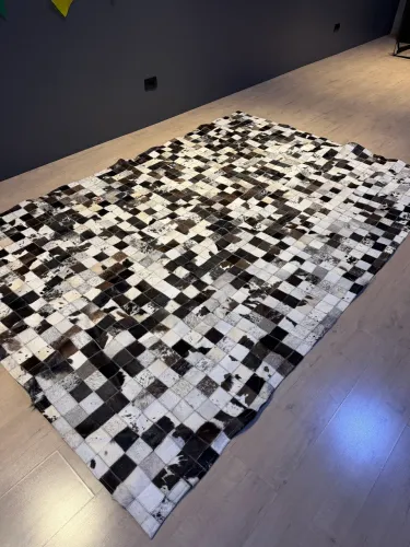 Tapete de Couro Nova York 2,00 x 3,00 Preto e Branco