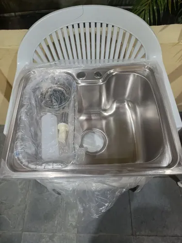 Cuba pia cozinha grande com suporte detergente