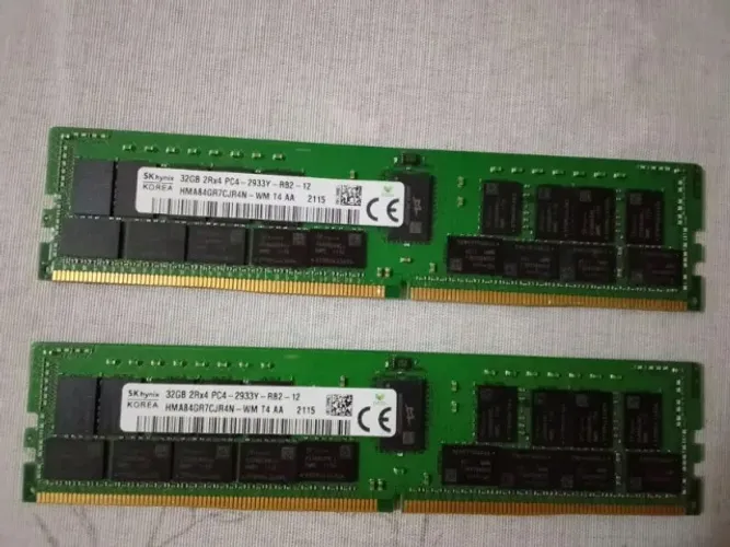 Memória Servidor 32GB DDR4 2933Y MHz ECC RDIMM 2Rx4 (2 X 32 GB=64 GB)