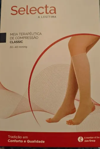 Meia Compressão Selecta Classic Cotton 3/4