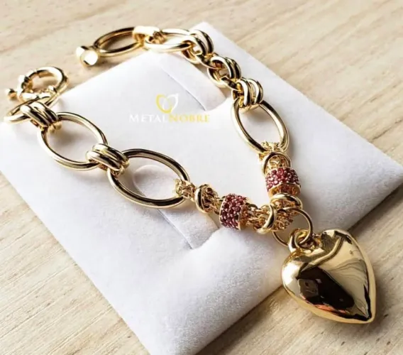 Pulseira feminina lindíssima 18k