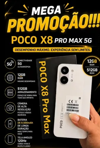 Poco X8 Pro Max 512GB LACRADO | 1 ANO DE GARANTIA | LOJA FÍSICA BH