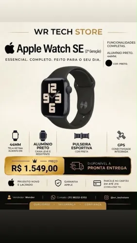 Apple Watch SE PRETO. 44MM.
