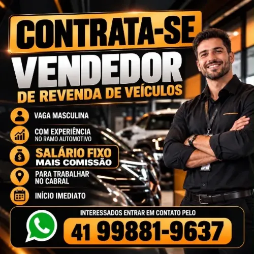 CONTRATA-SE VENDEDOR